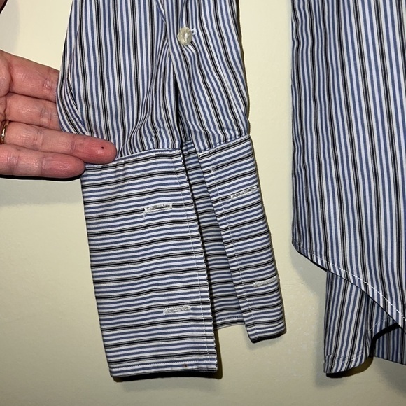 Mens Polo Ralph Lauren ANDREW style button shirt size 15.5 x 33 cufflink sleeve - Picture 5 of 6